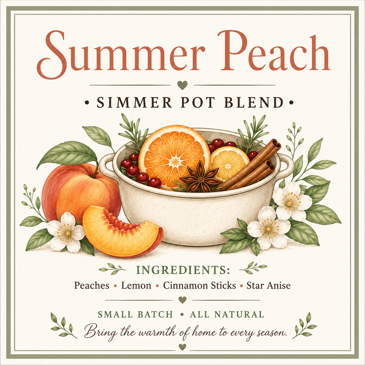 Summer Peach Simmer Pot Blend